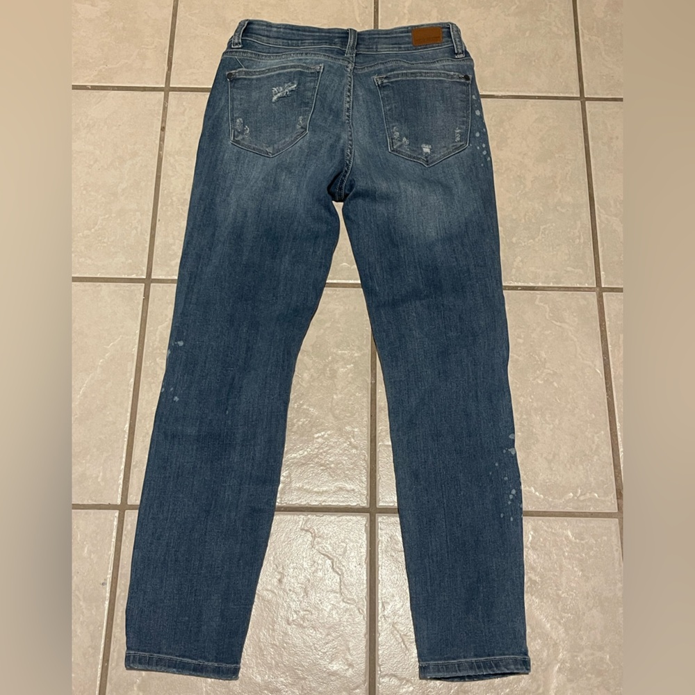 Judy Blue Distressed Blue Women's Skinny Jeans Size 9 - Picture 5 of 10
